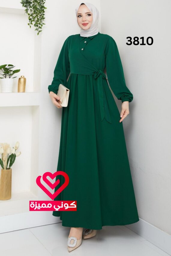 فستان 3810 زيتي