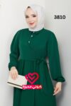 فستان 3810 زيتي