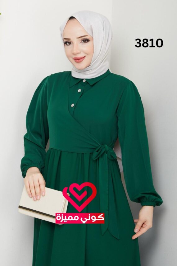 فستان 3810 زيتي
