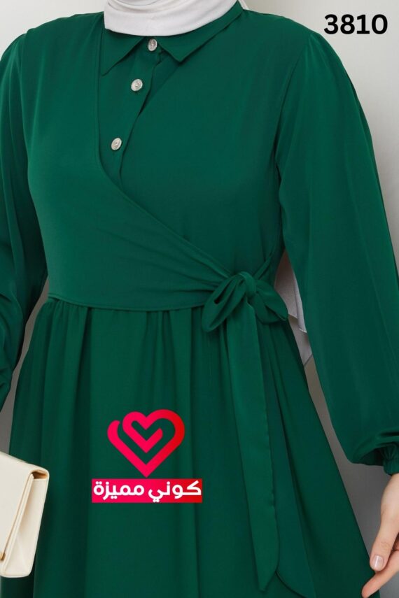 فستان 3810 زيتي