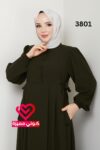 فستان 3801 زيتي