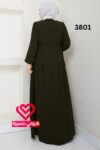 فستان 3801 زيتي