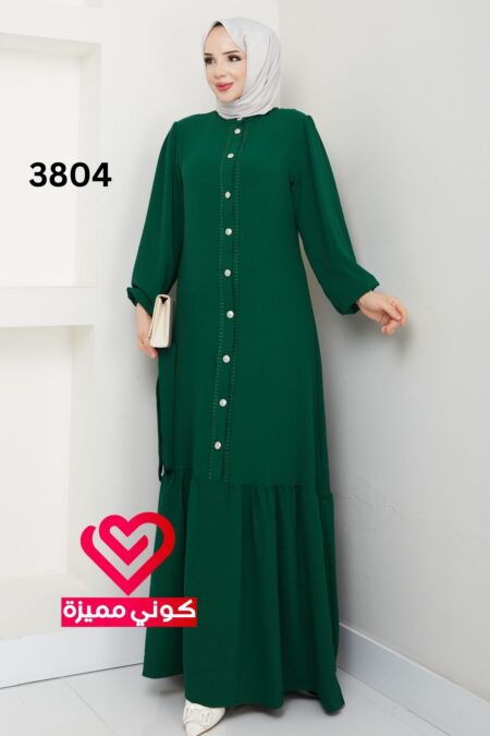 فستان 3804 زيتي