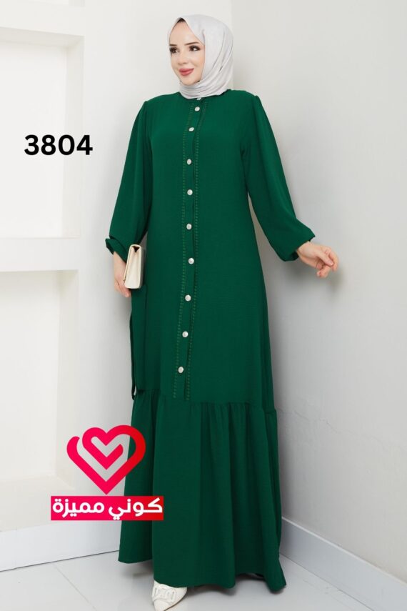 فستان 3804 زيتي