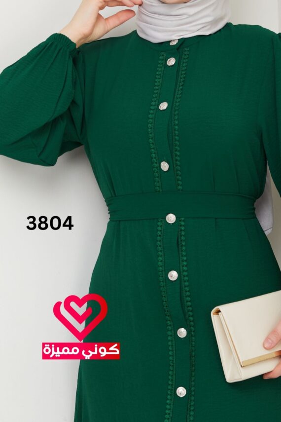 فستان 3804 زيتي