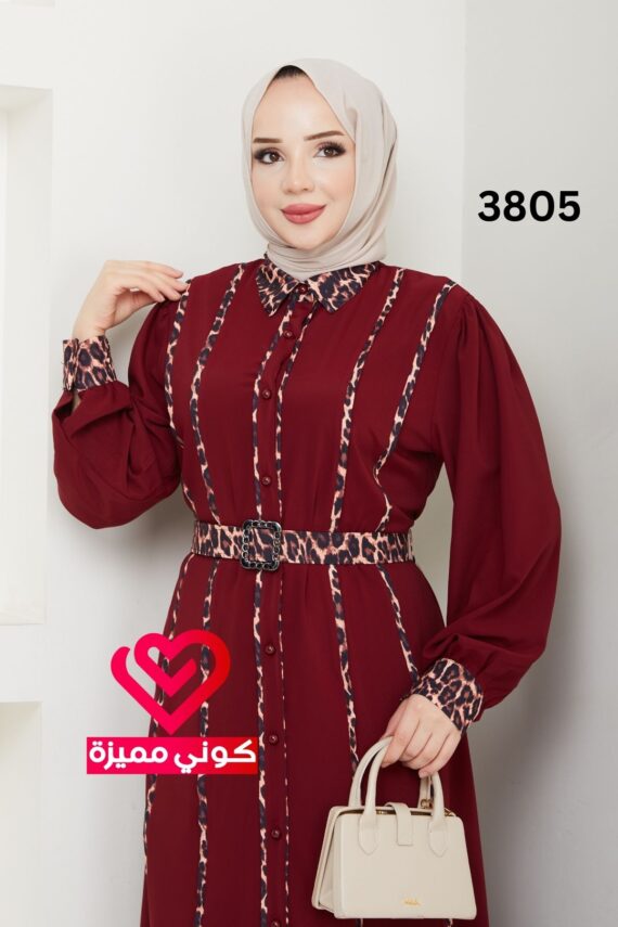 فستان 3805 خمري