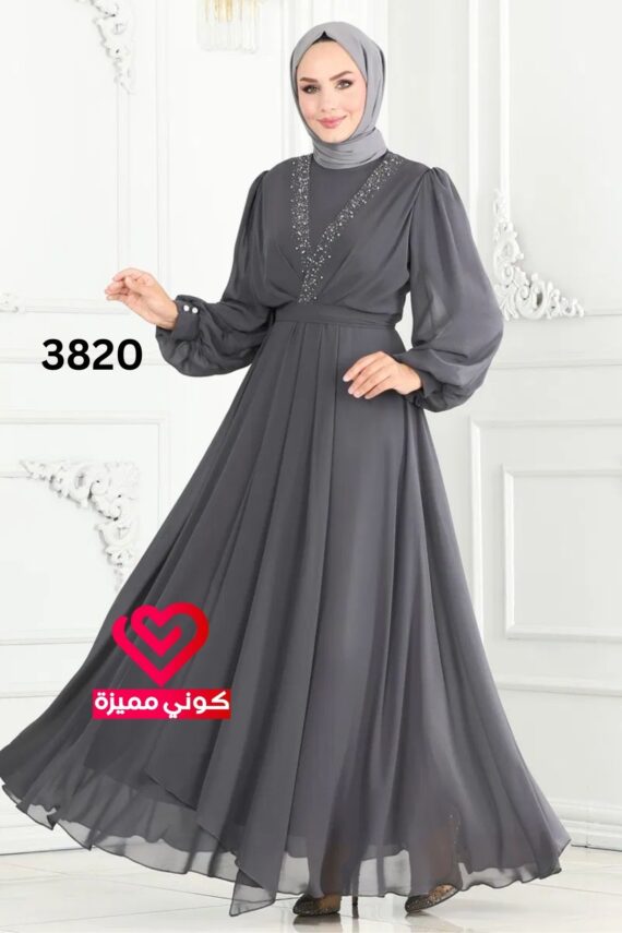 فستان 3820 رمادي
