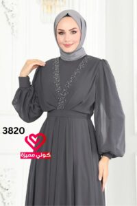 فستان 3820 رمادي