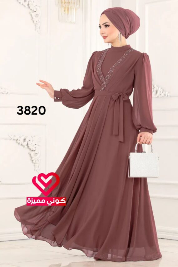 فستان 3820 زهري