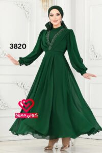 فستان 3820 زيتي
