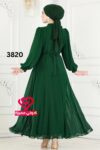 فستان 3820 زيتي