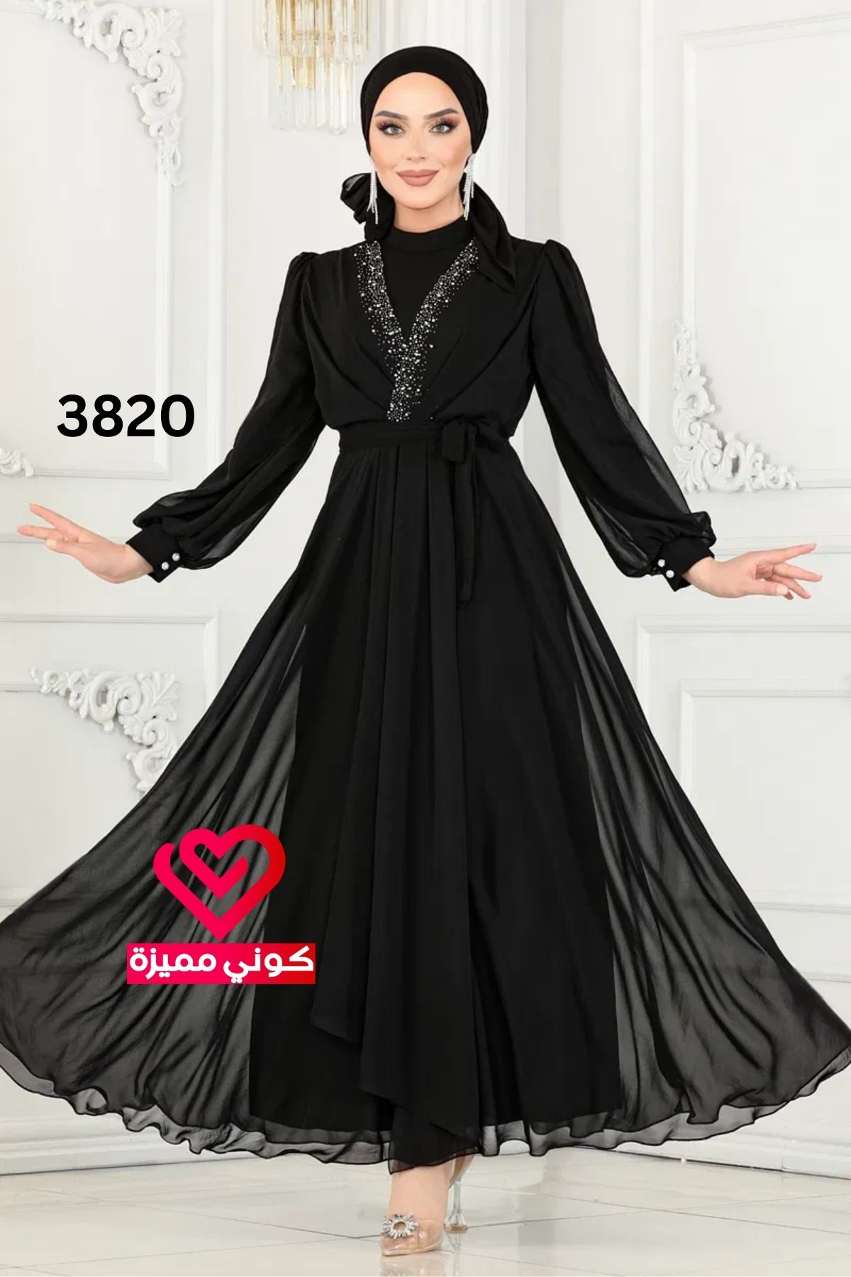 فستان 3820 اسود