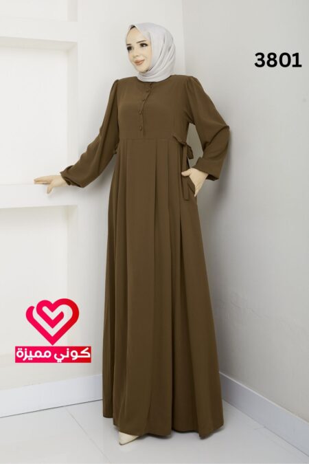 فستان 3801 عسلي