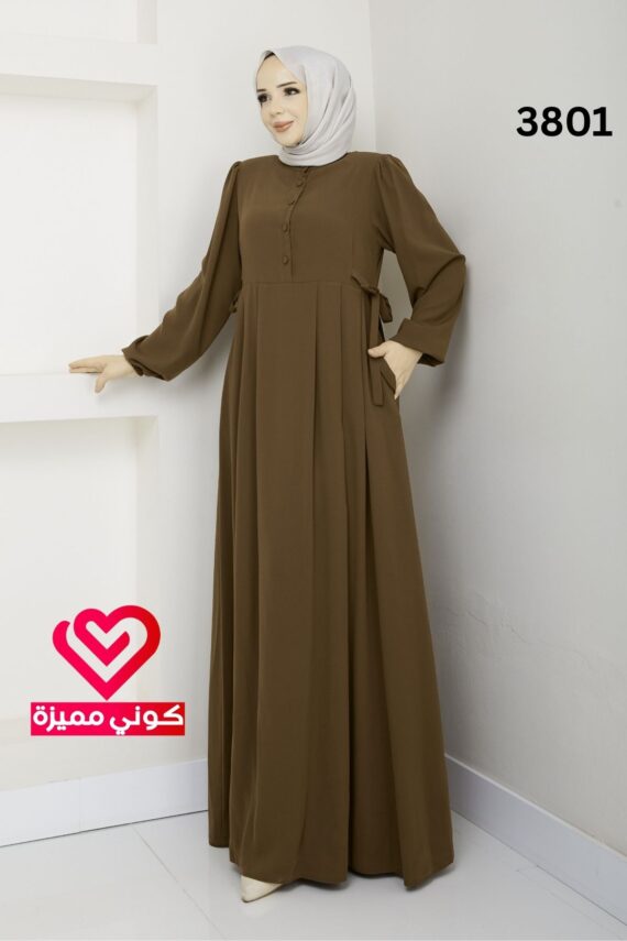 فستان 3801 عسلي