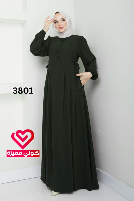 فستان 3801 زيتي
