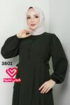 فستان 3801 زيتي