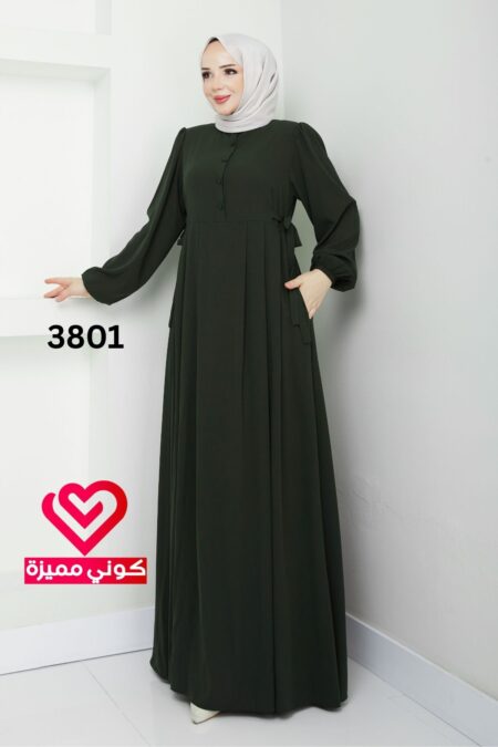 فستان 3801 زيتي