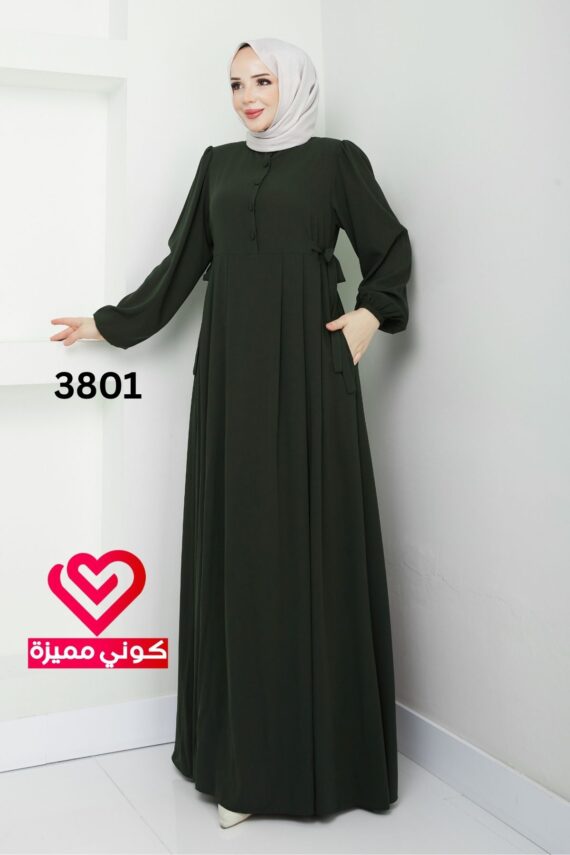فستان 3801 زيتي