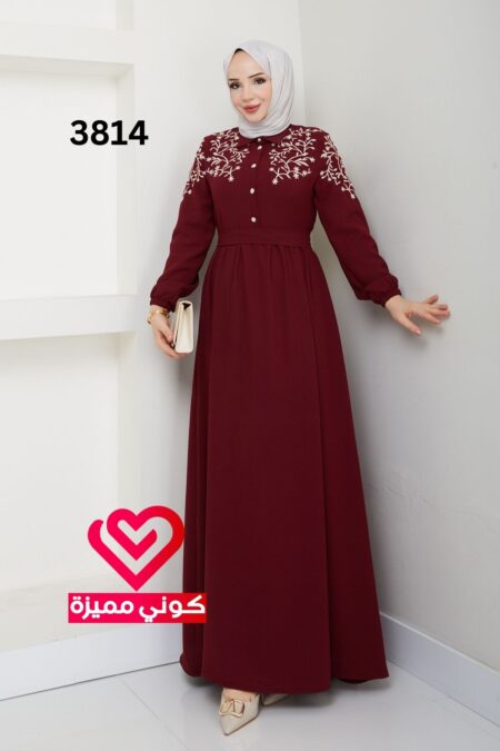 فستان 3814 خمري