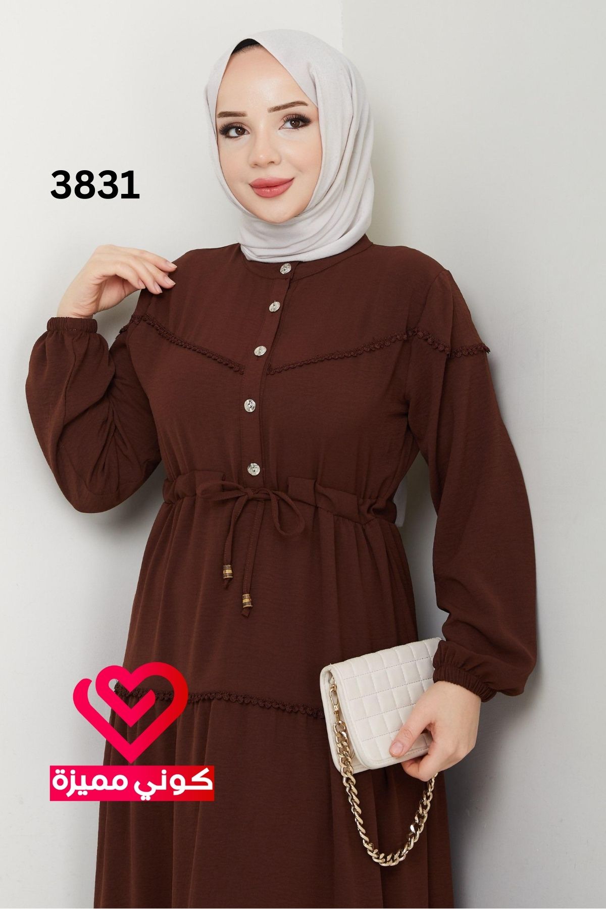 فستان 3831 بني