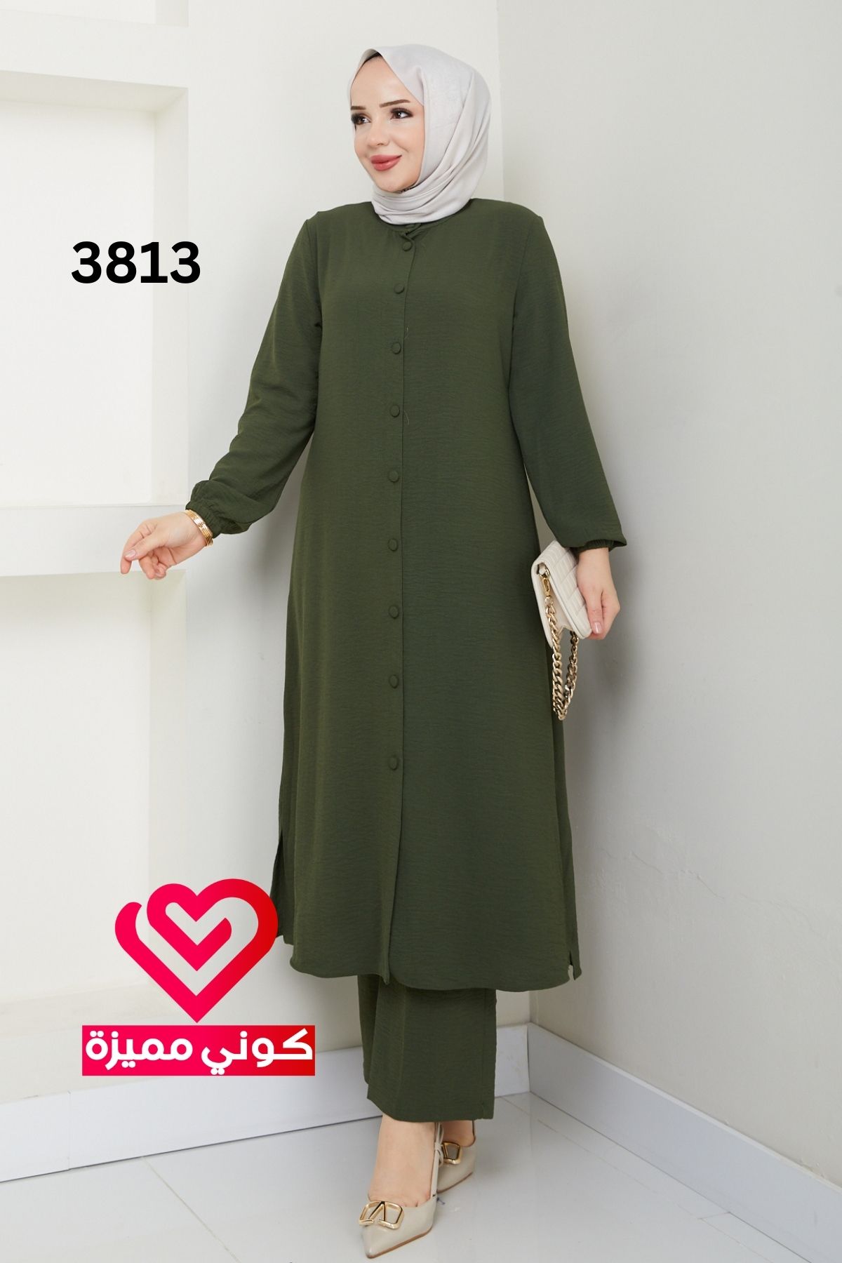 طقم 3813 زيتي