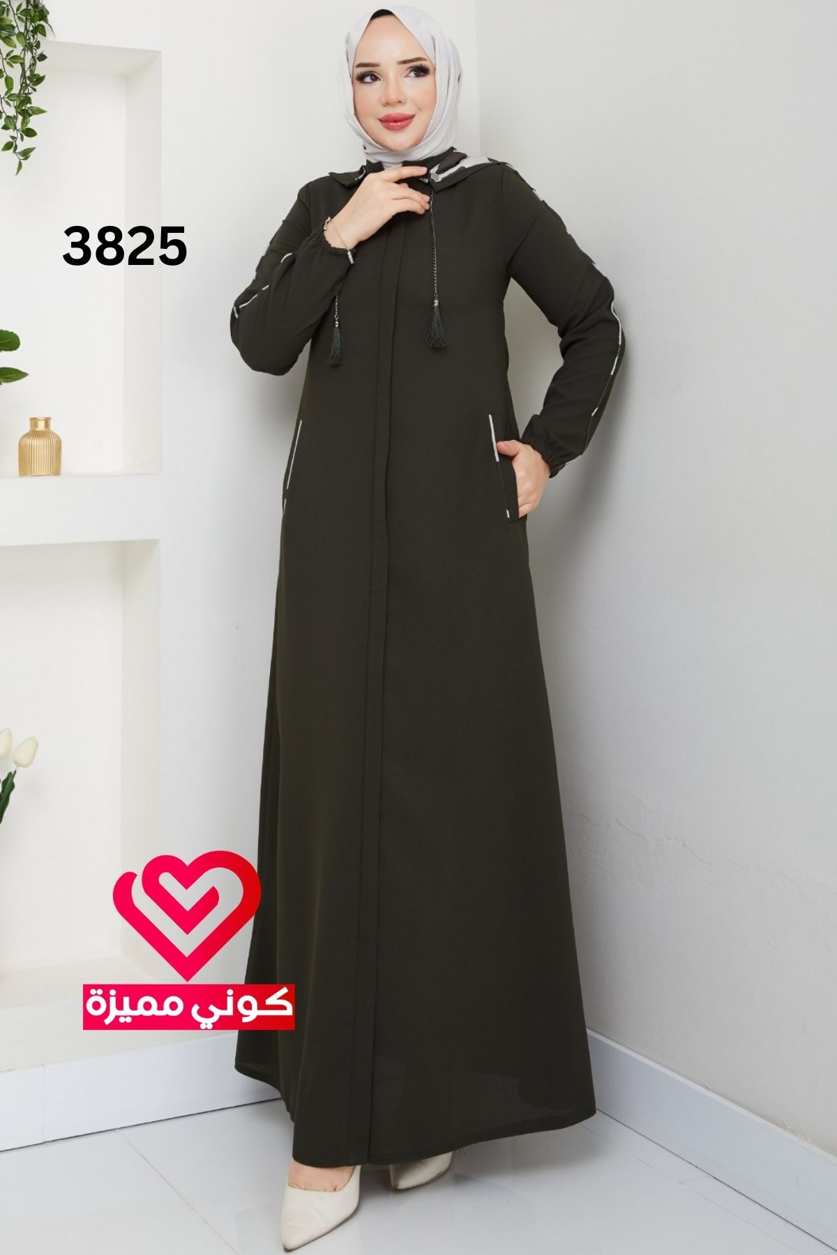 جلباب 3825 زيتي