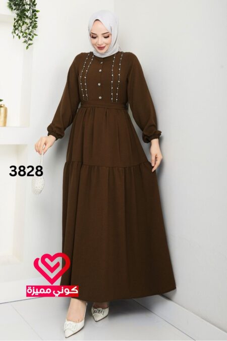فستان 3828 بني