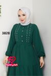 فستان 3828 زيتي