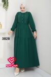 فستان 3828 زيتي