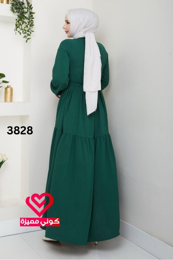 فستان 3828 زيتي