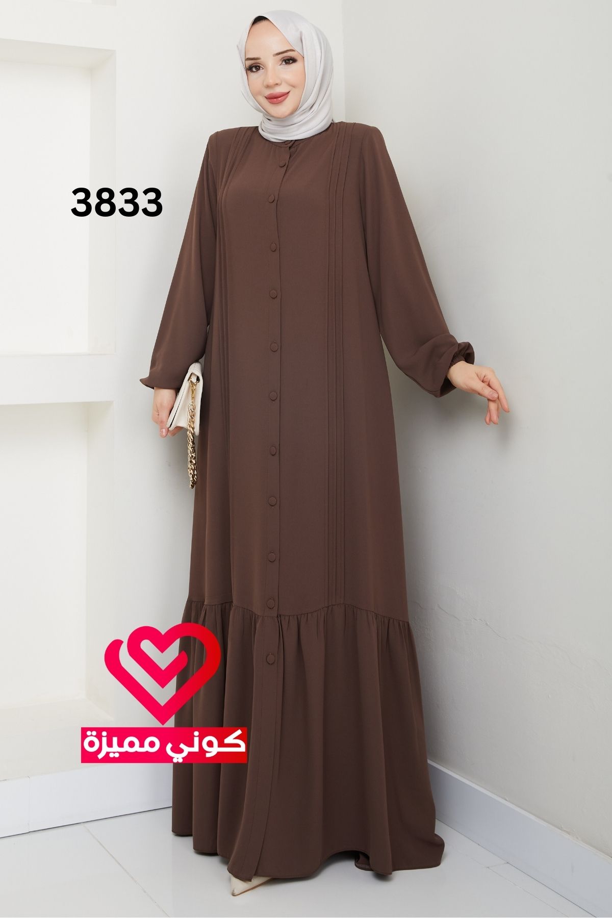 فستان 3833 بيج غامق