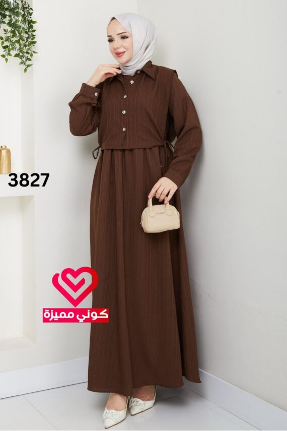 فستان 3827 بني