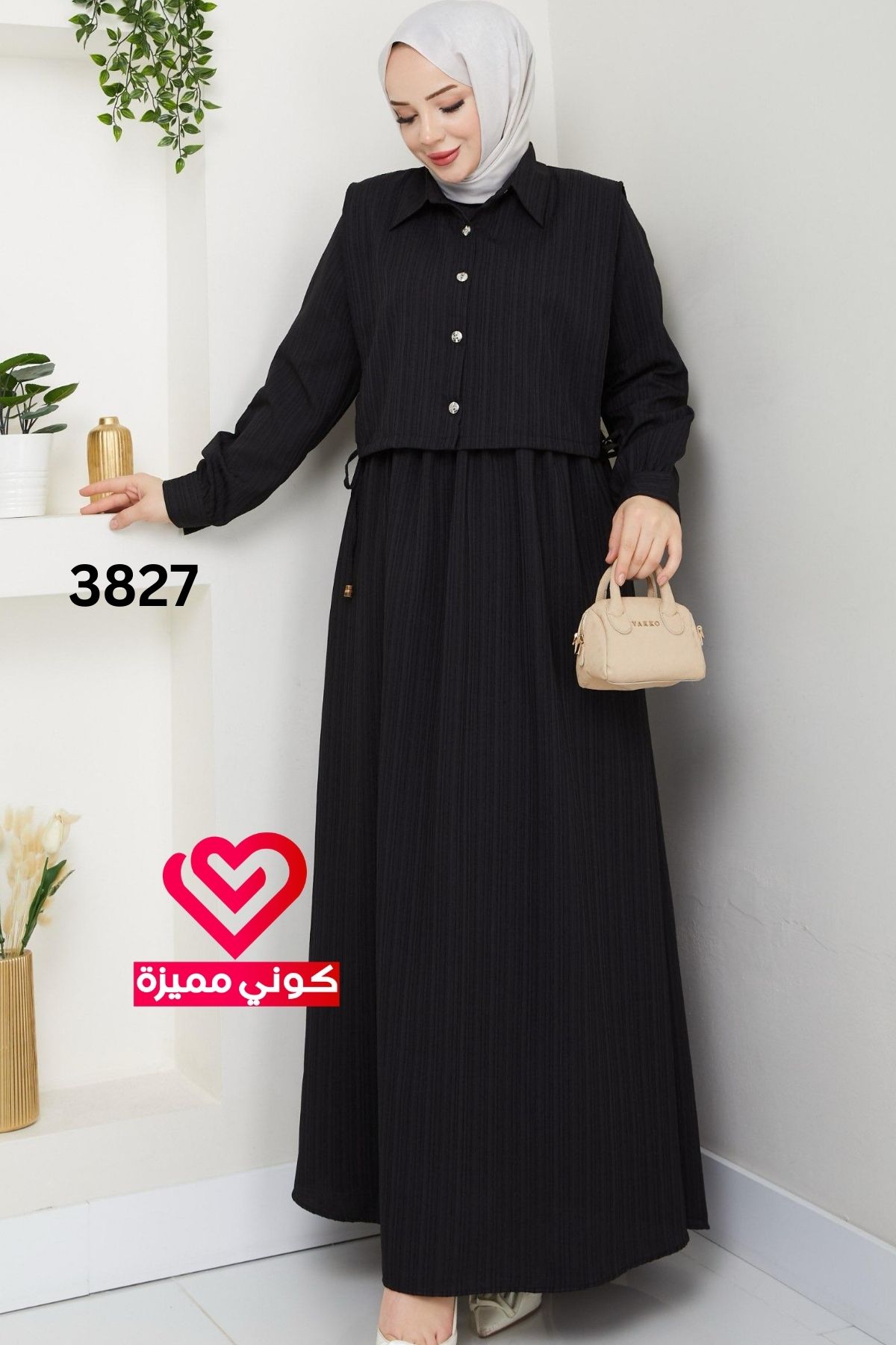 فستان 3827 اسود
