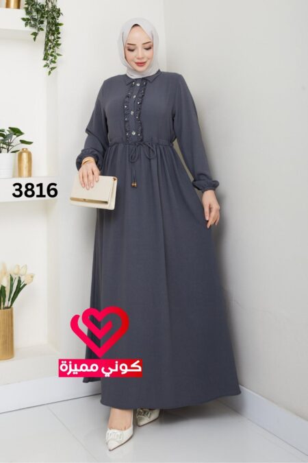 فستان 3816 رمادي